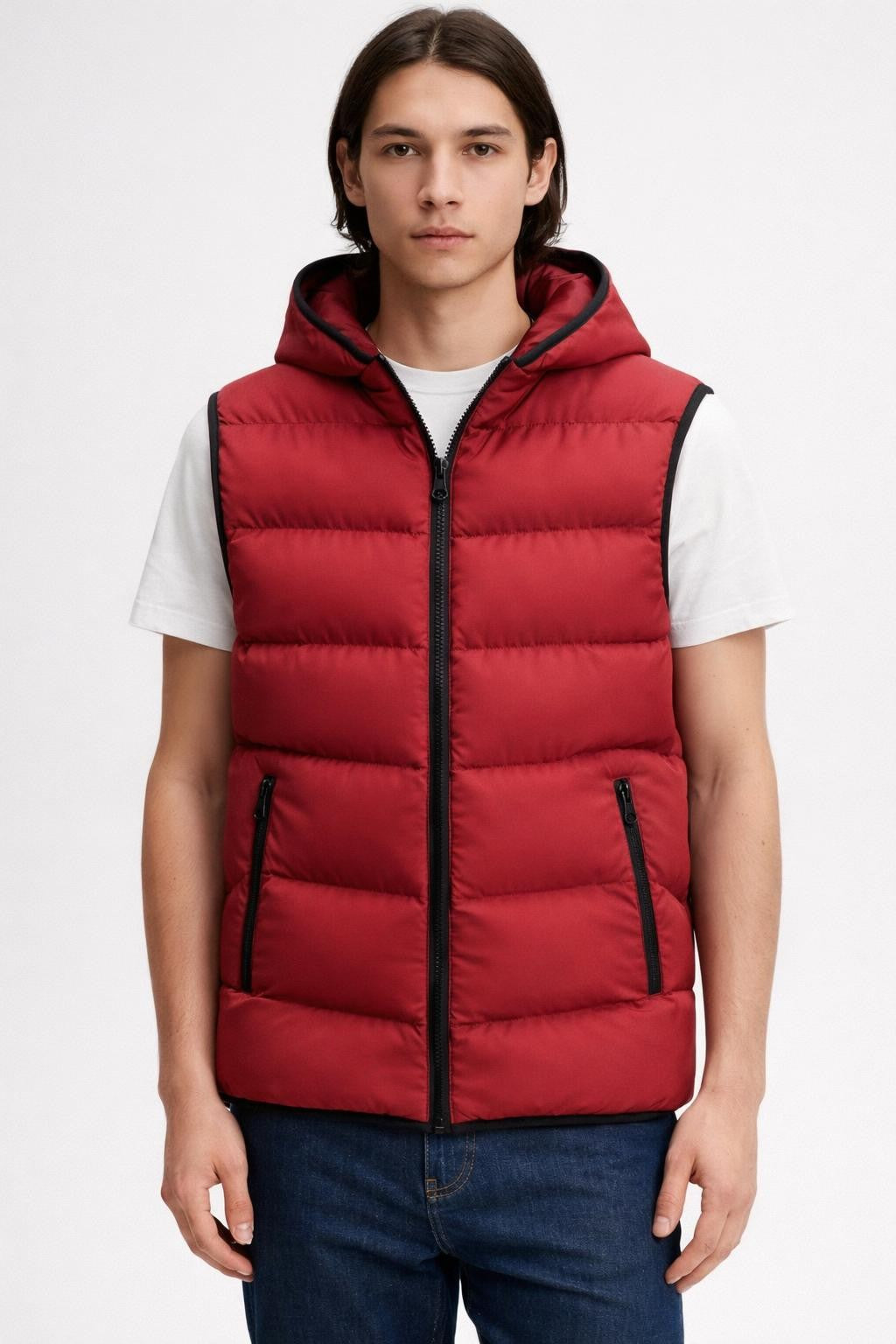 Thickened Men's Casual Vest - Red