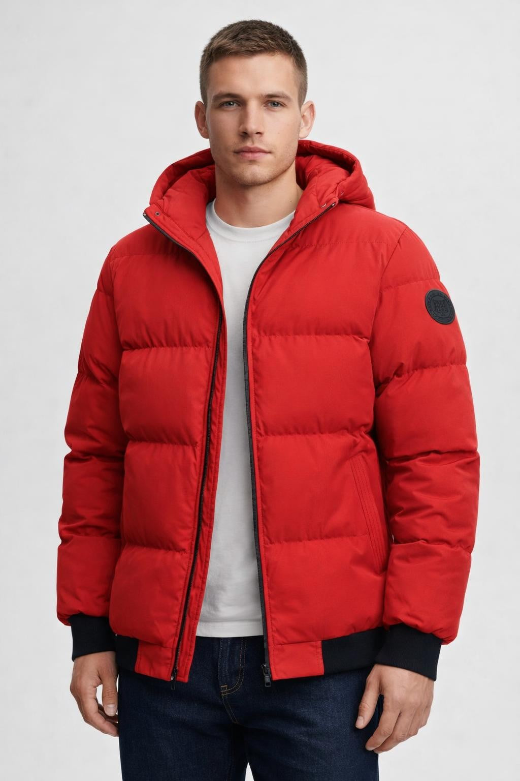Men's Thick Casual Winter Jacket - Red