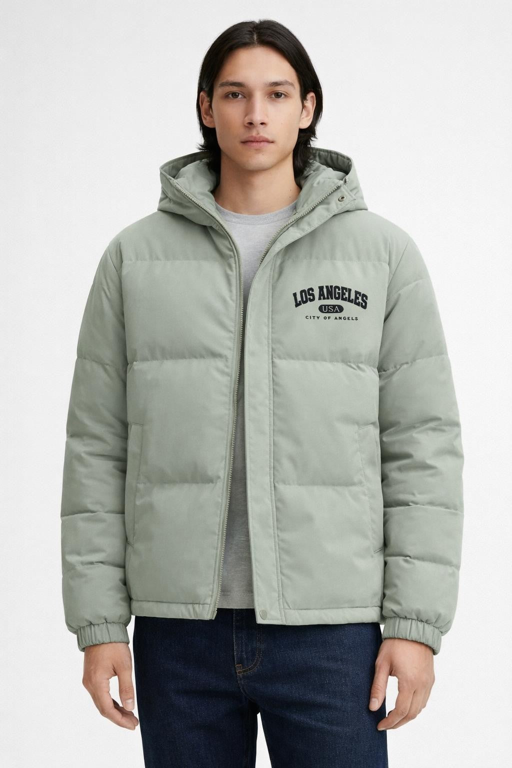 Men's Thick Windproof Winter Jacket - White