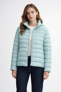 Padded White Down Winter Jacket - White