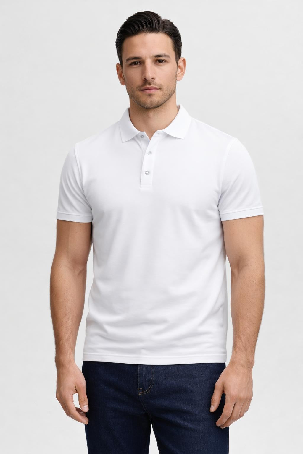 Men's Classic Short-Sleeve Polo Shirt - White