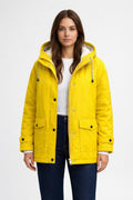 Fleece-Lined Casual Winter Jacket - Yellow
