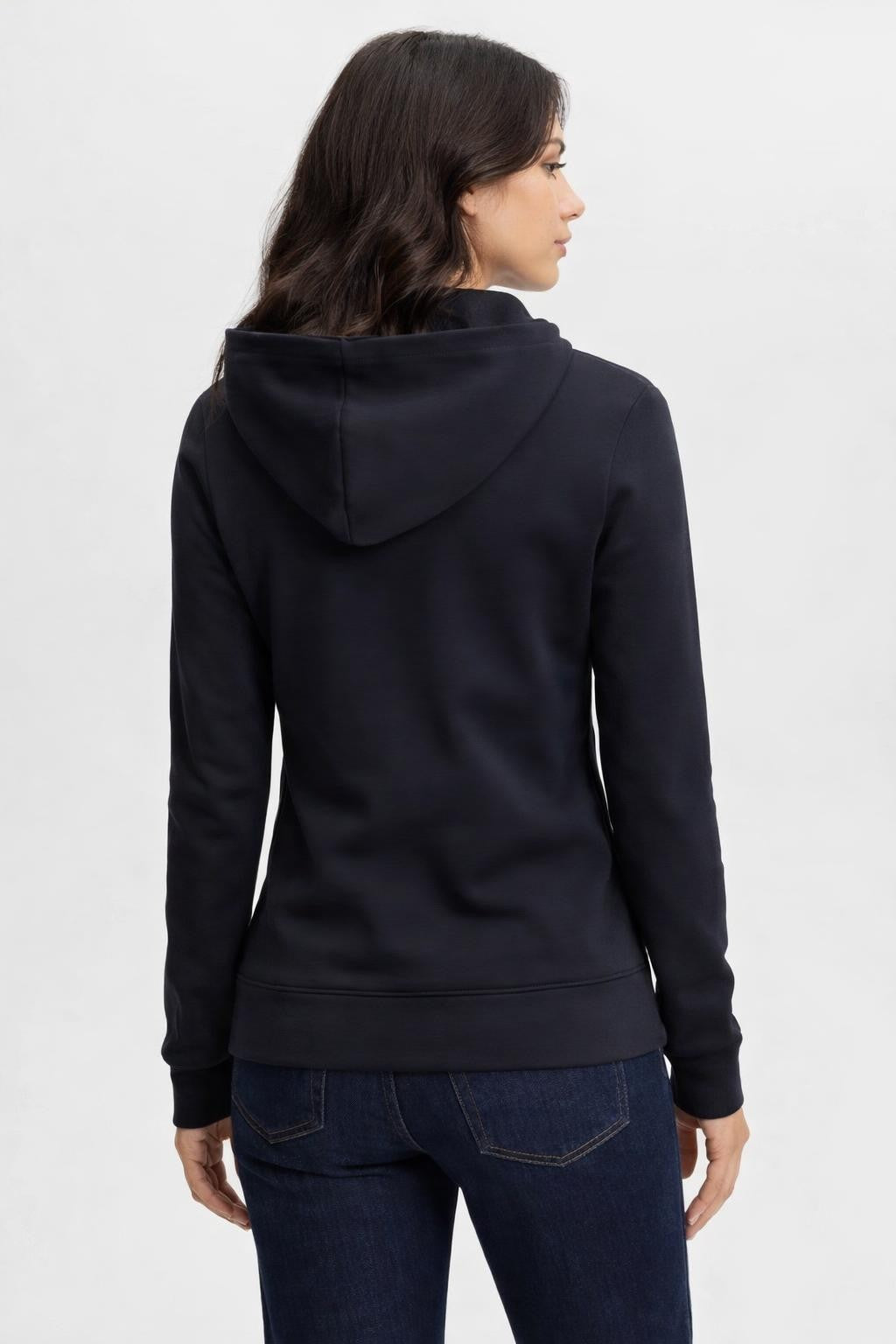 Fleece-Lined Bodycon Winter Jacket - back view