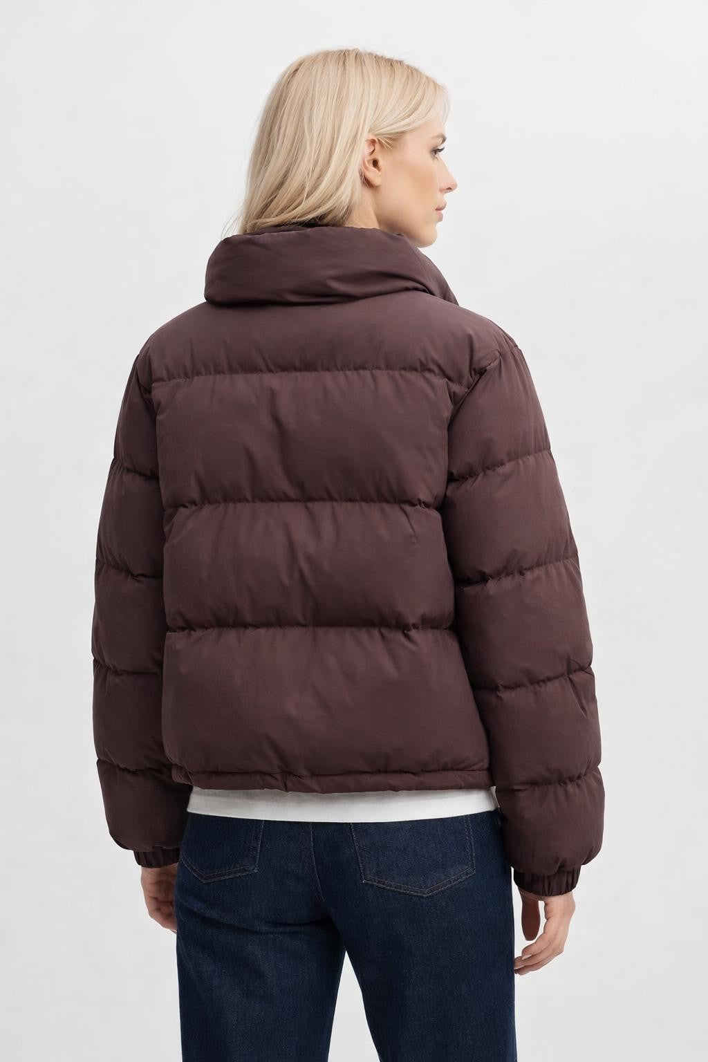 Casual Hooded Loose-Fit Jacket - back view