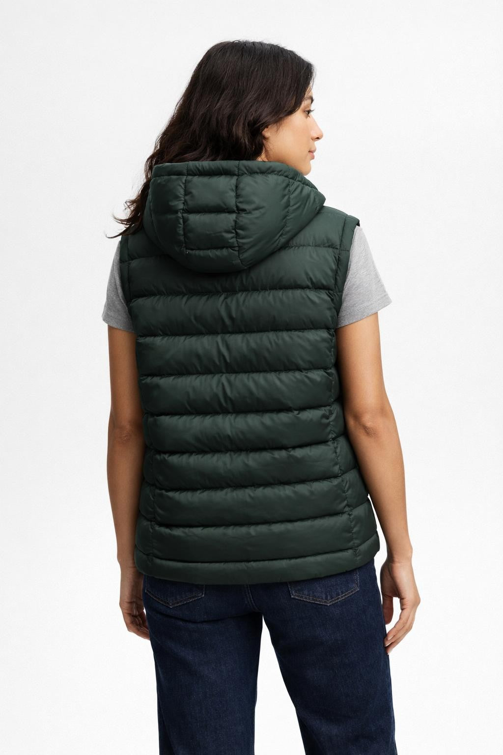 Insulated Outdoor Vest with Pockets - back view