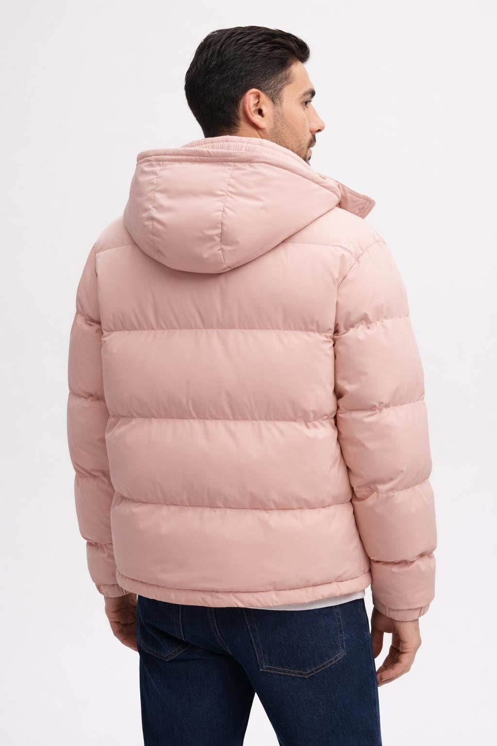 Men's Windproof Thick Winter Jacket - back view