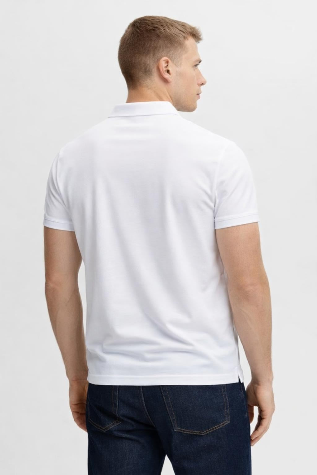 Classic Short-Sleeve Polo Shirt - back view