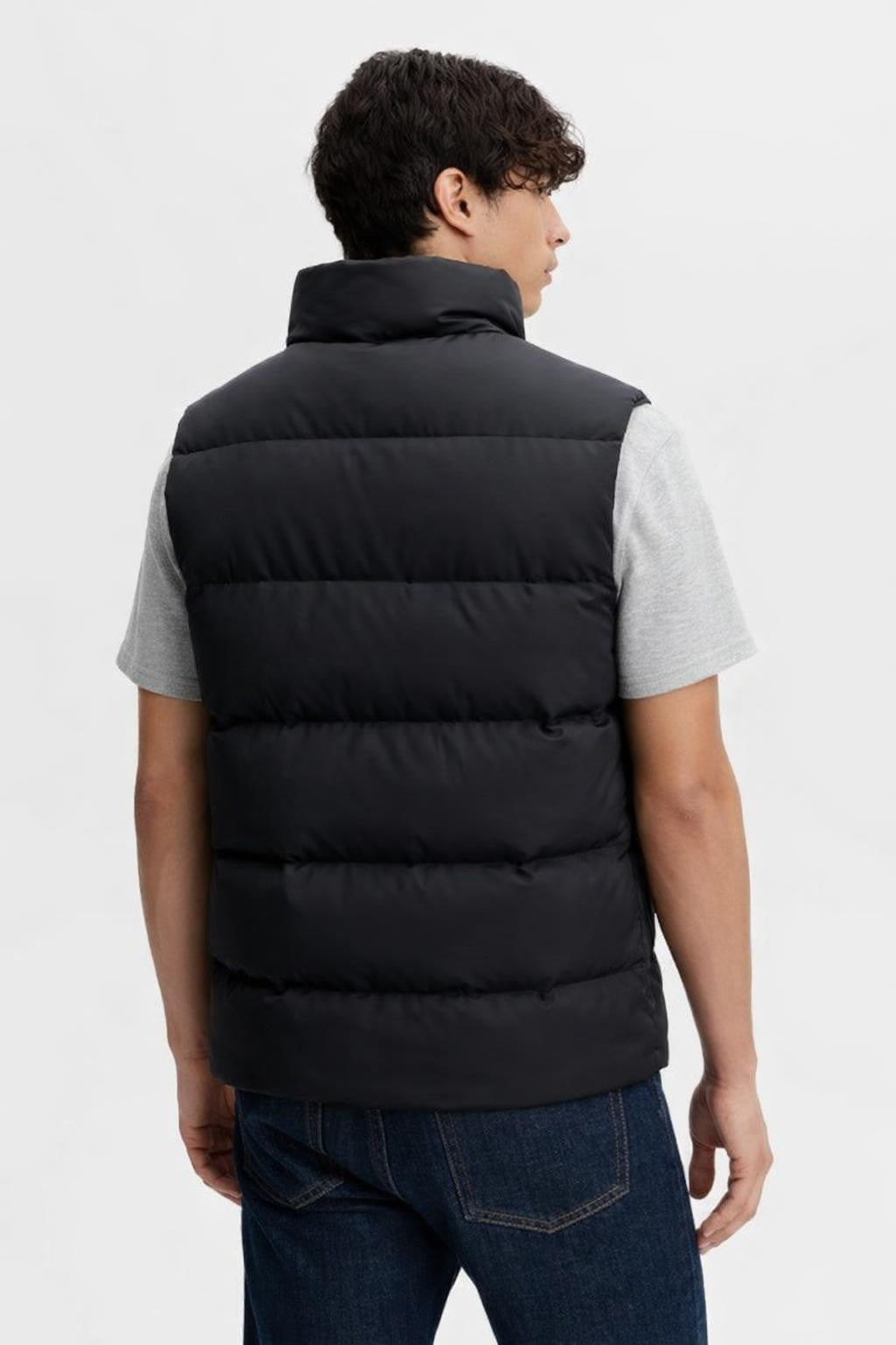 Men's Fleece-Lined Casual Vest - back view
