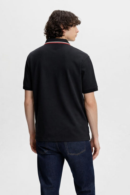 Minimalist Draped Short Sleeve Polo - back view