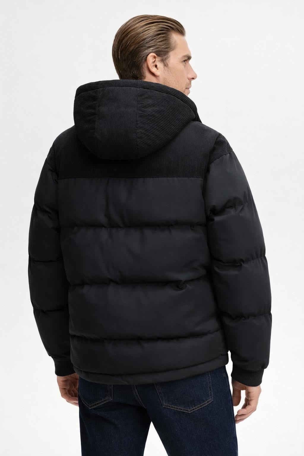 Plus Size Thickened Casual Jacket - back view