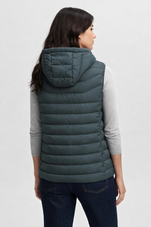 Fleece-Lined Casual Vest for Outdoors - back view