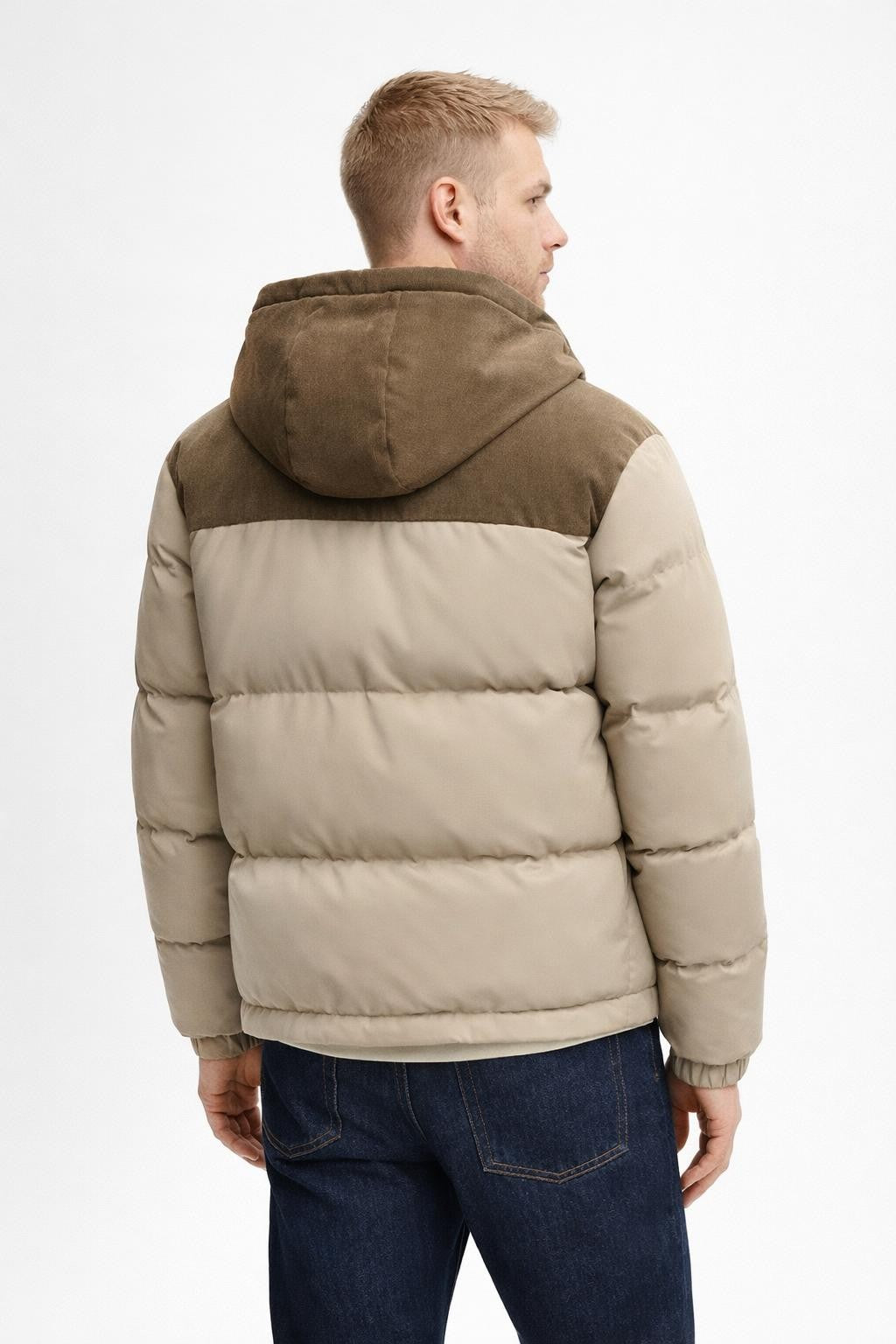 Men's Thick Corduroy Windproof Jacket - back view