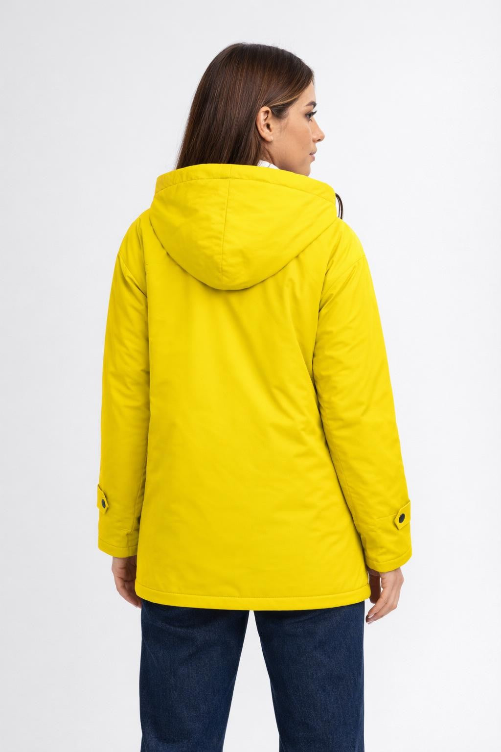 Fleece-Lined Casual Winter Jacket - back view