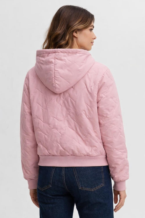 Fleece-Lined Winter Hoodie with Zip Pockets - back view