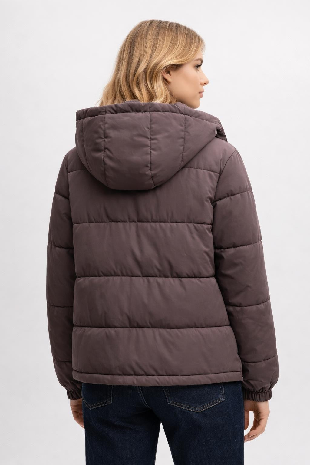 Sophia | Women's Brown Winter Jacket, Relaxed Fit
