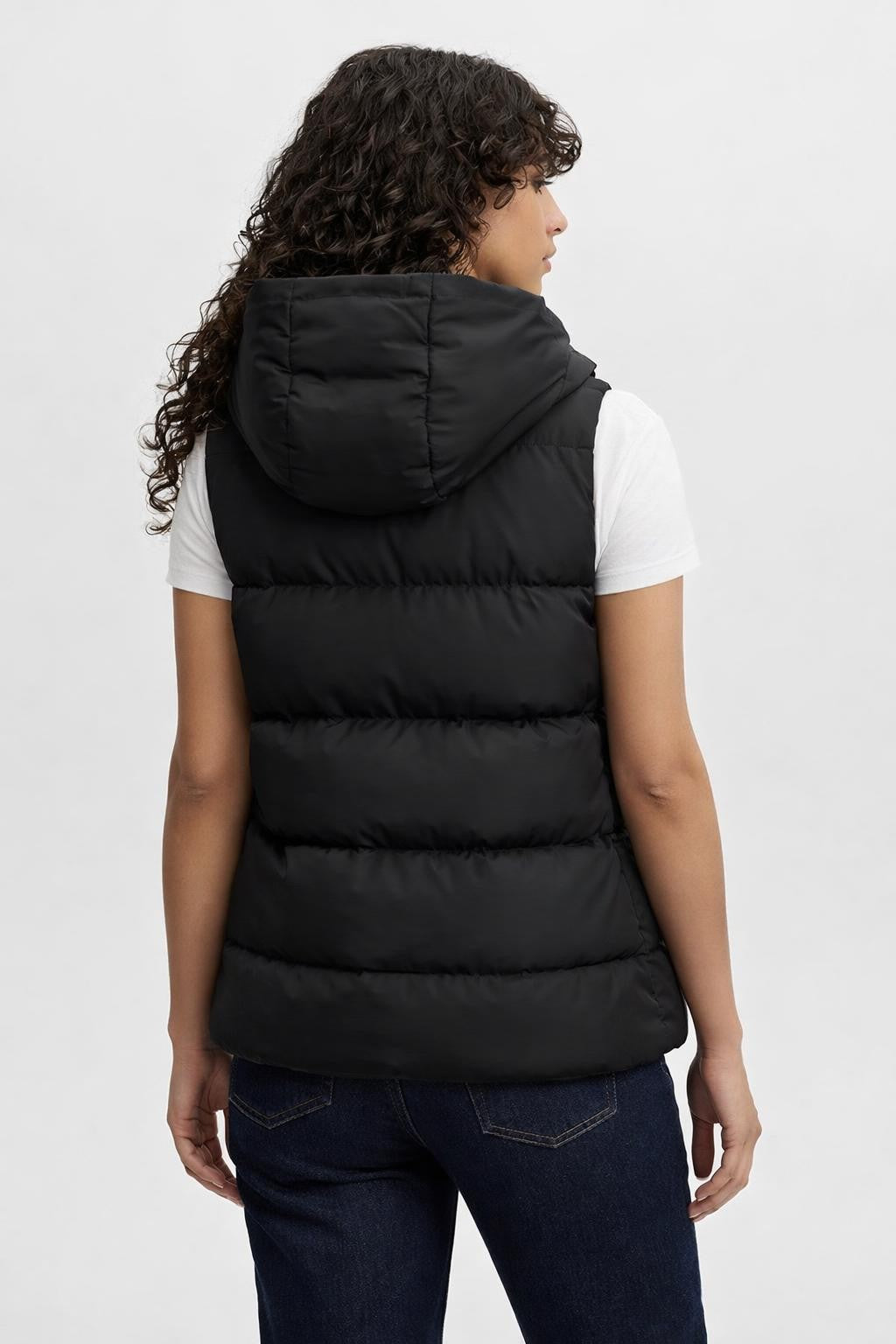 Olivia | Women's Black Quilted Vest for Fall
