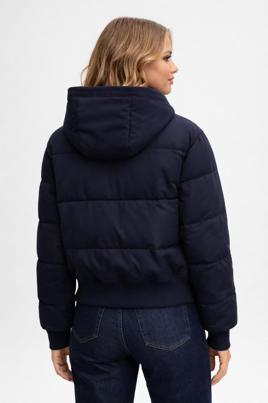 Colorblock Hooded Casual Jacket - back view