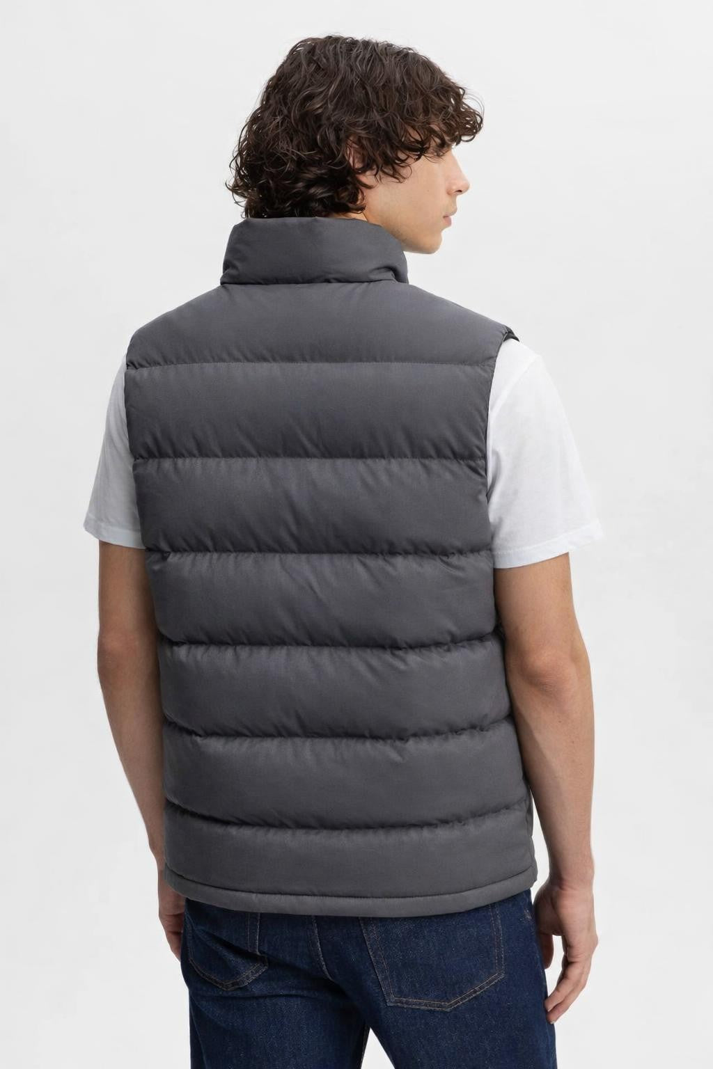 Men's Thickened Warm Sleeveless Vest - back view