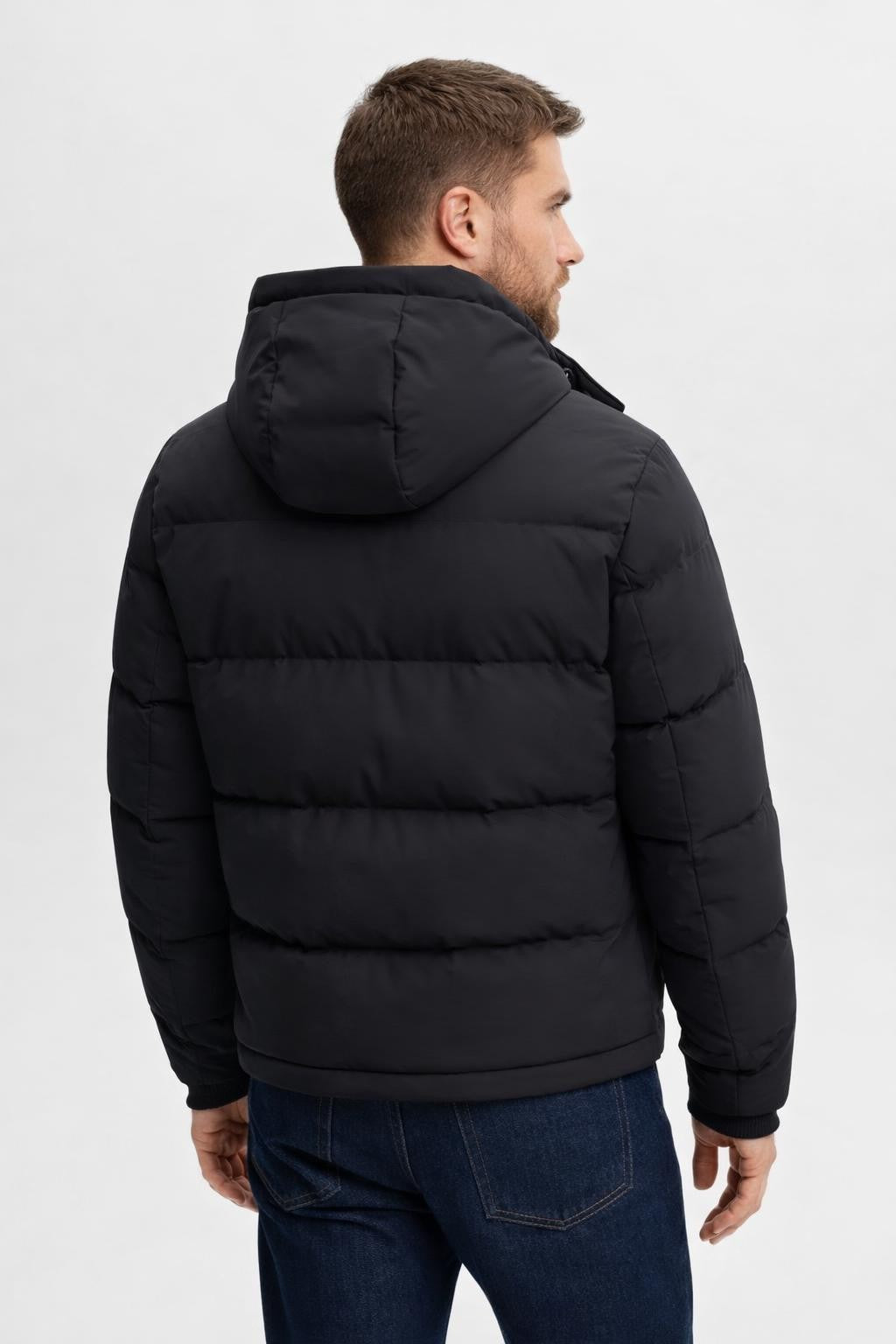 David | Men's Padded Puffer Jacket, Classic Fit