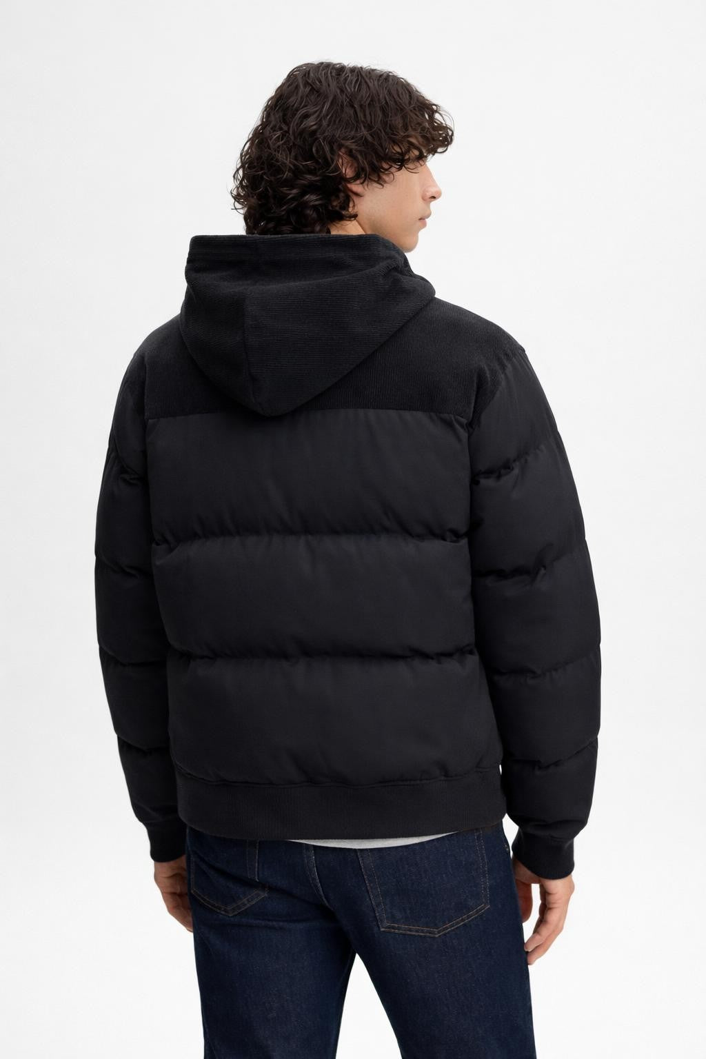 Men's Thick Corduroy Winter Jacket - back view