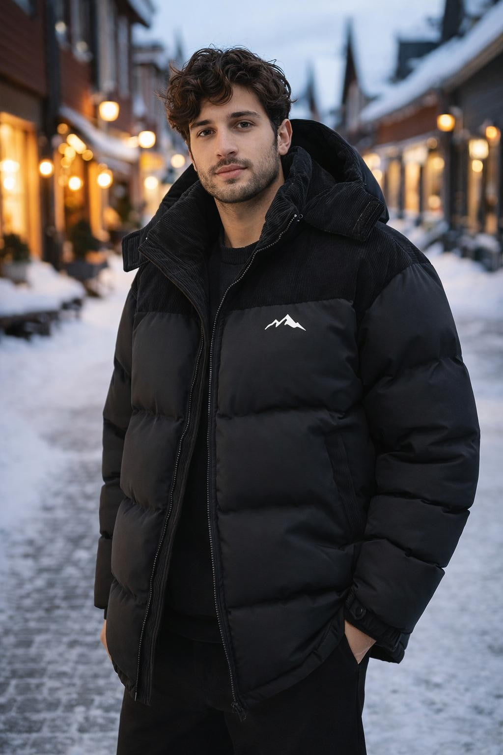 Men's Colorblock Puffer Jacket - lifestyle 1