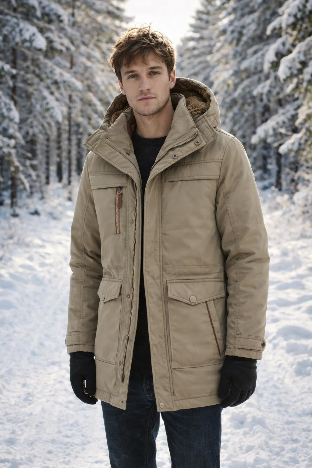 Men's Thick Fleece Winter Jacket - lifestyle 1