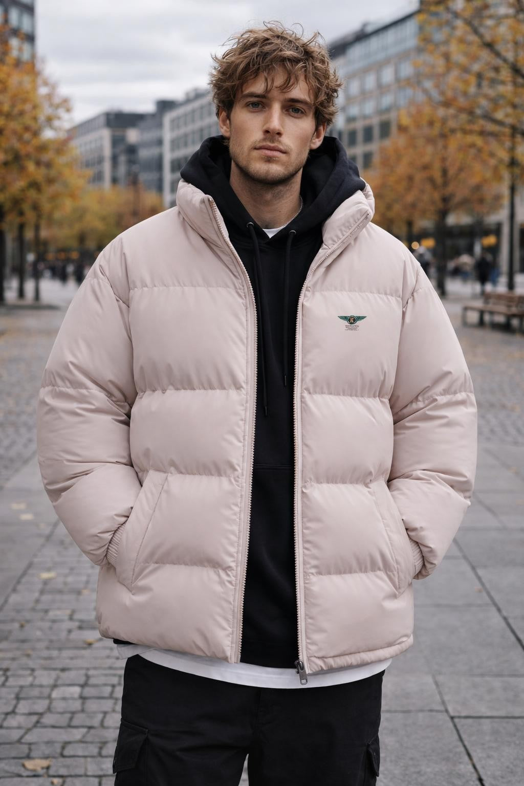 Unisex Thick Casual Stand Collar Jacket - lifestyle 1