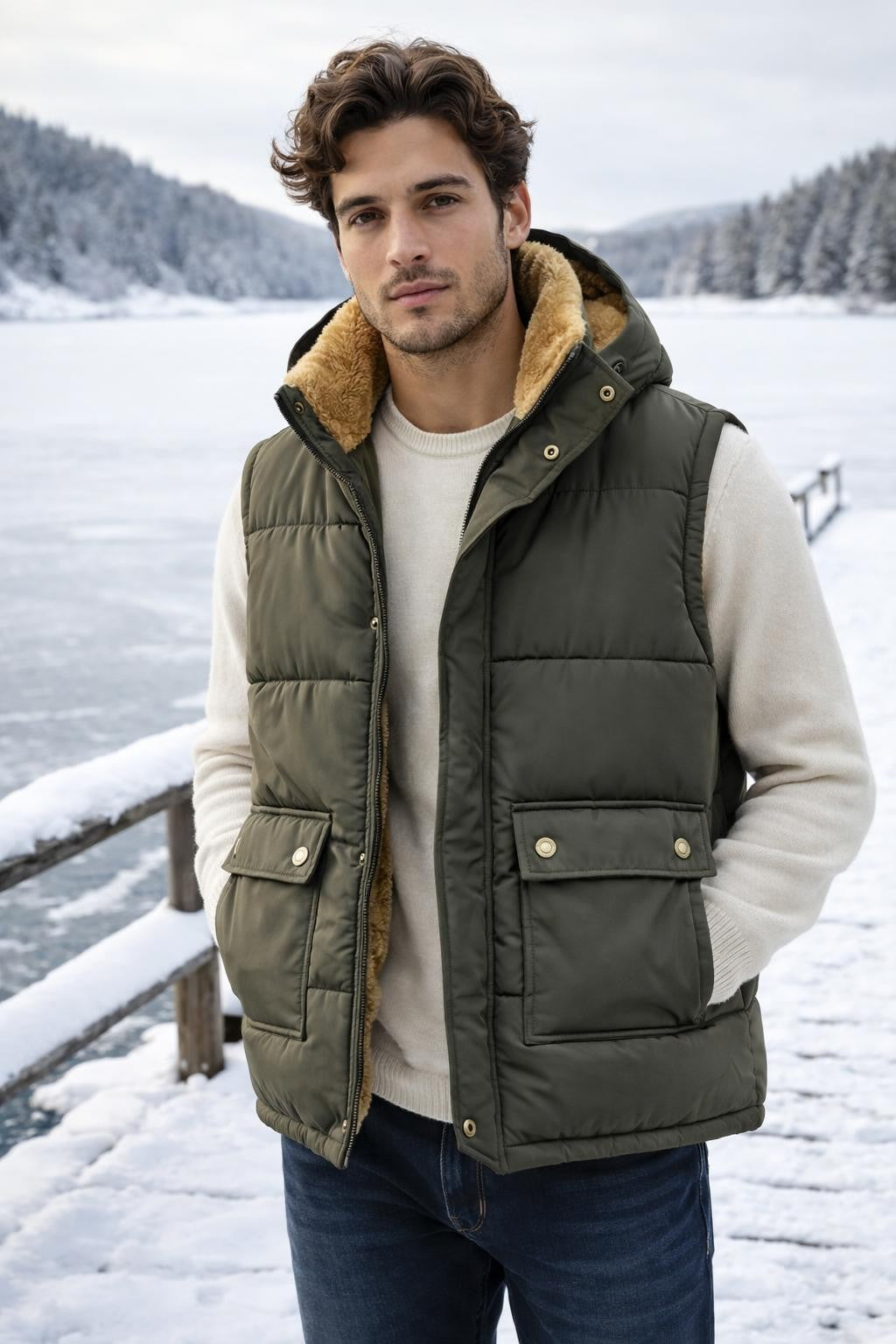 Men's Fleece-Lined Thermal Vest - lifestyle 1