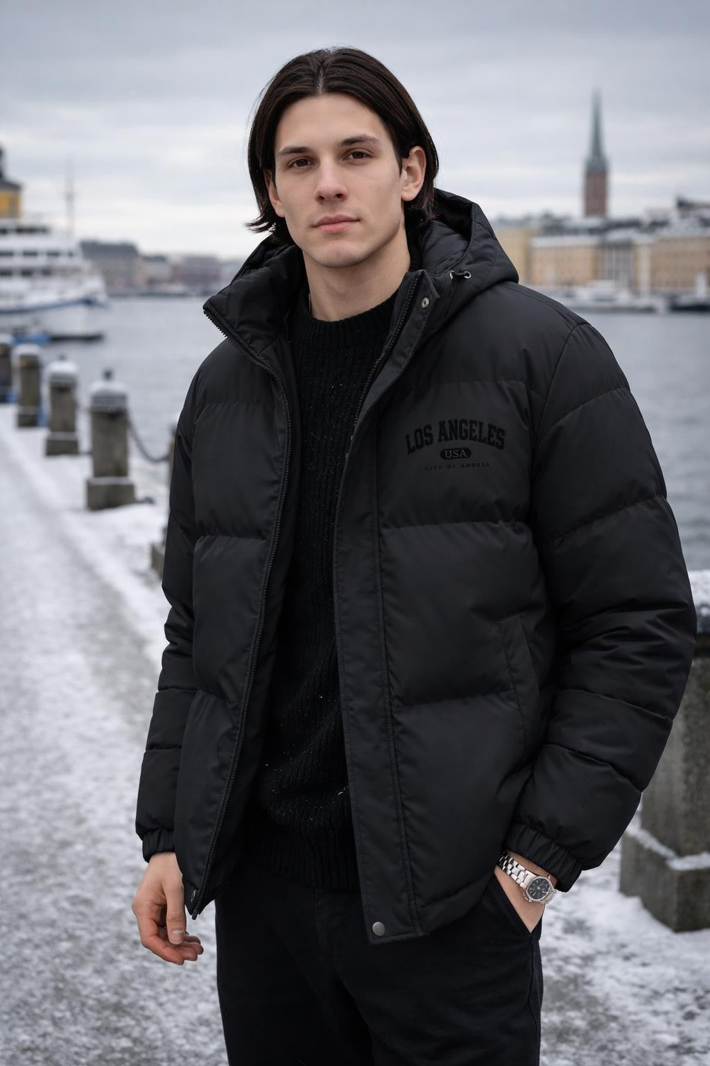 Men's Thick Windproof Winter Jacket - lifestyle 1