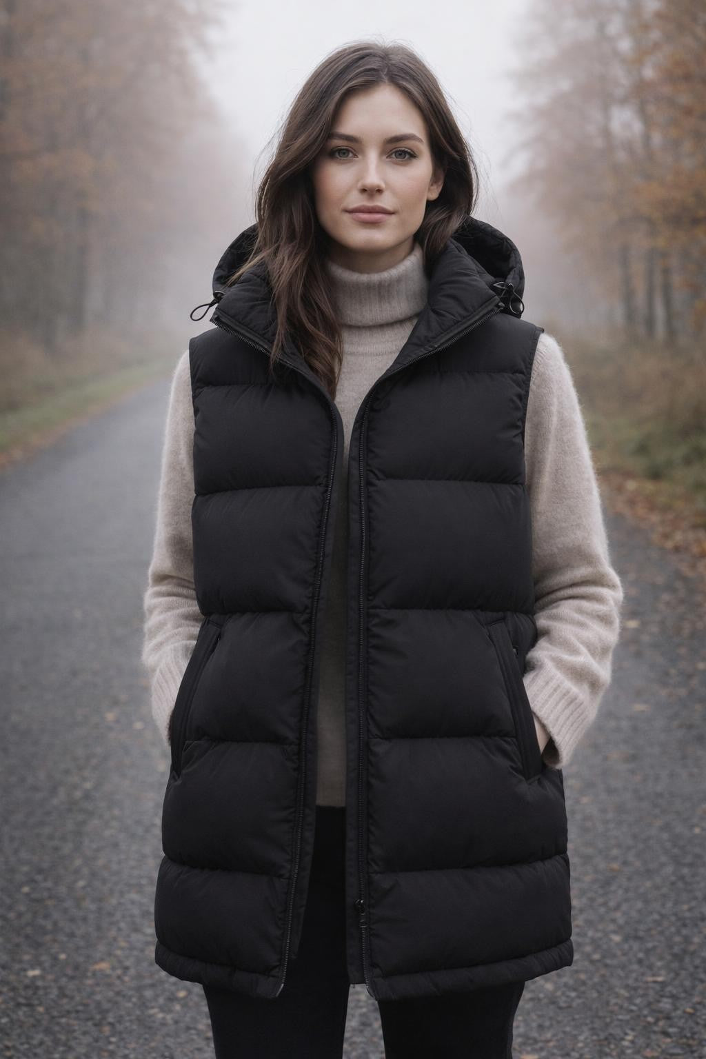 Cozy Loose-Fit Solid Color Vest - lifestyle 1