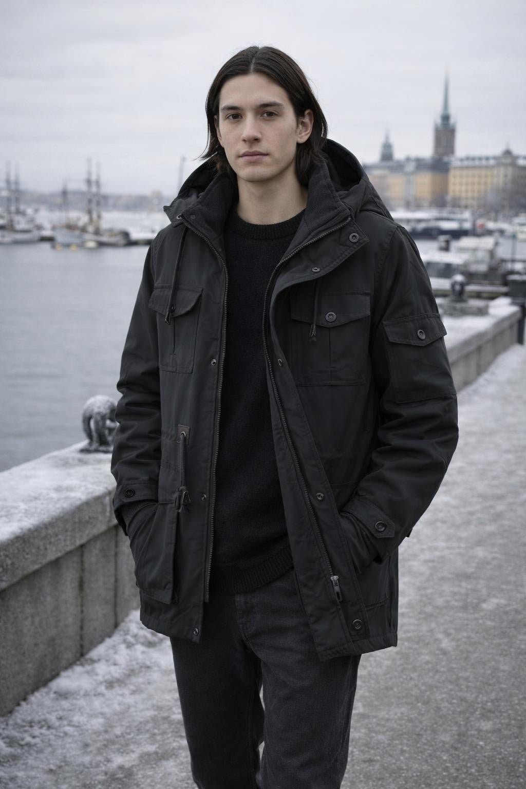 Men's Thick Cargo Bomber Jacket - lifestyle 1