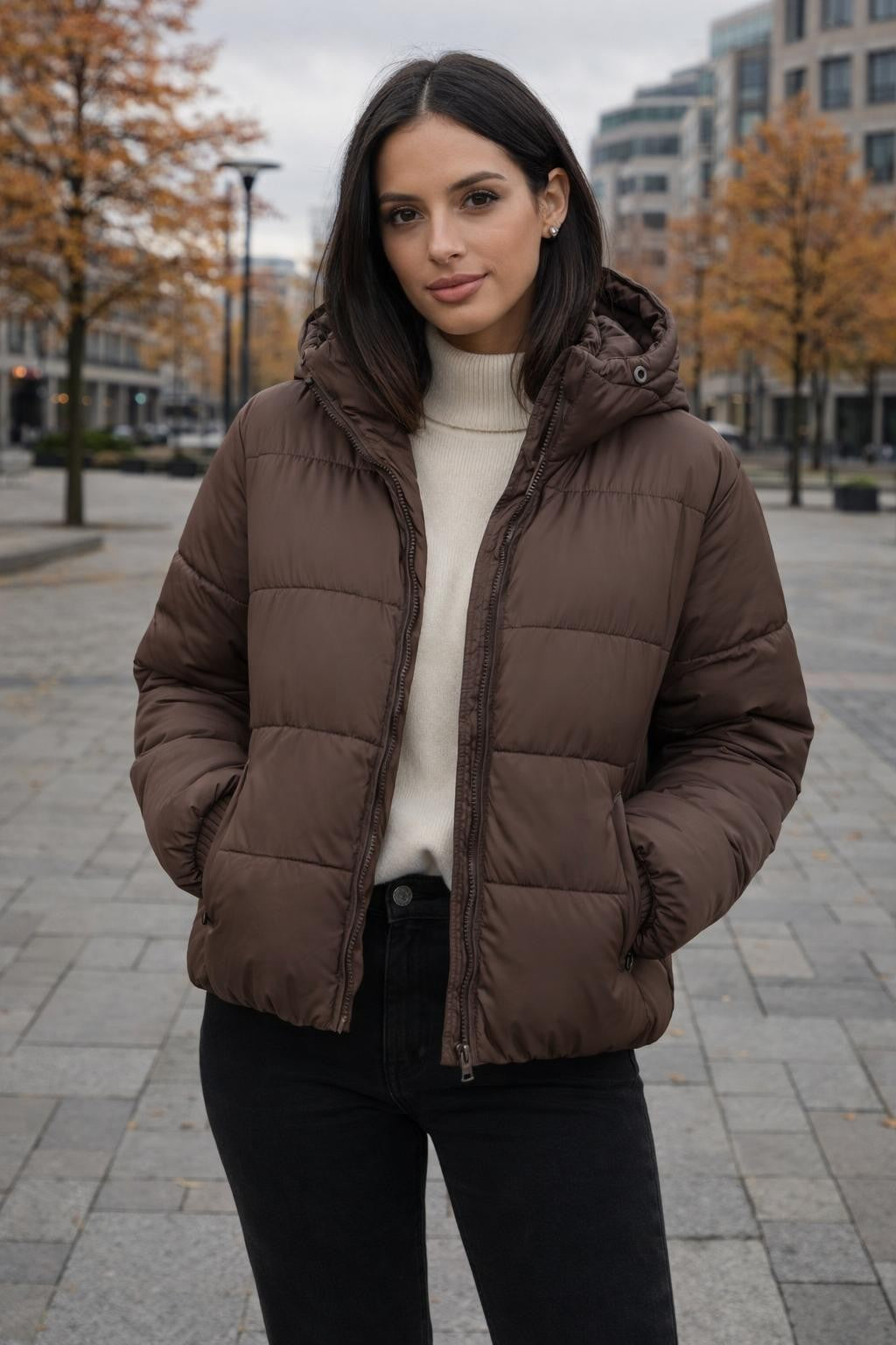 Casual Zip-Up Jacket with Pockets - lifestyle 1