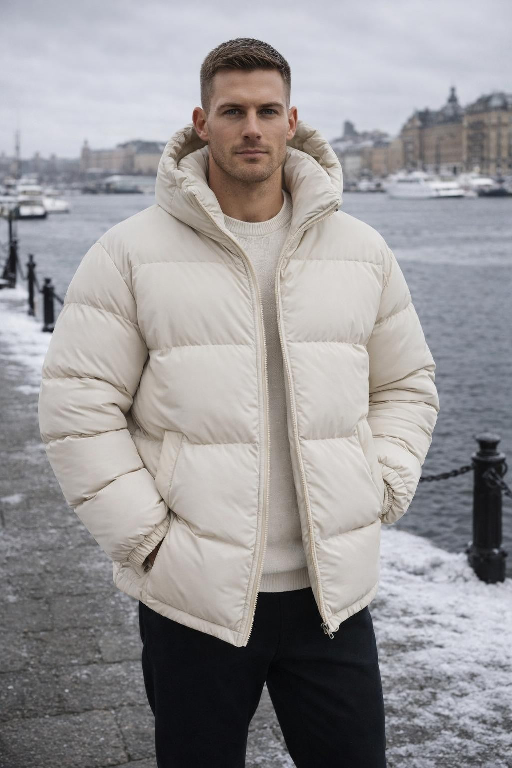 Padded Zip-Up Bubble Jacket - lifestyle 1