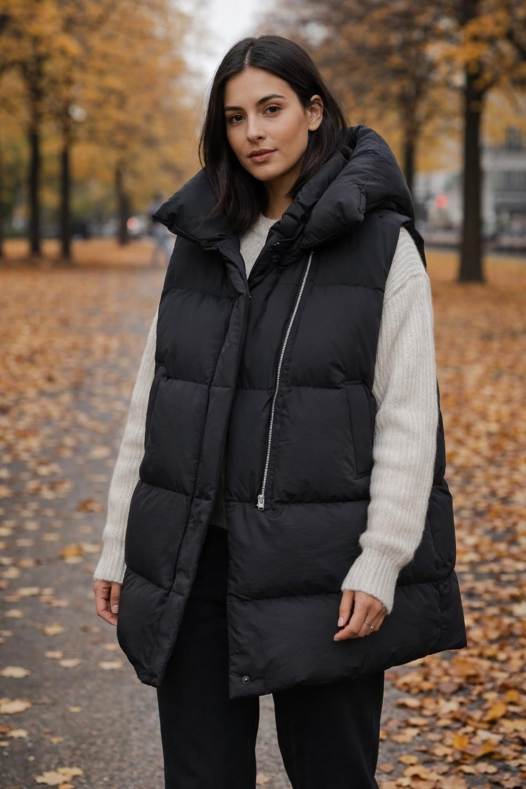Sleeveless Zip-Up Casual Vest - lifestyle 1