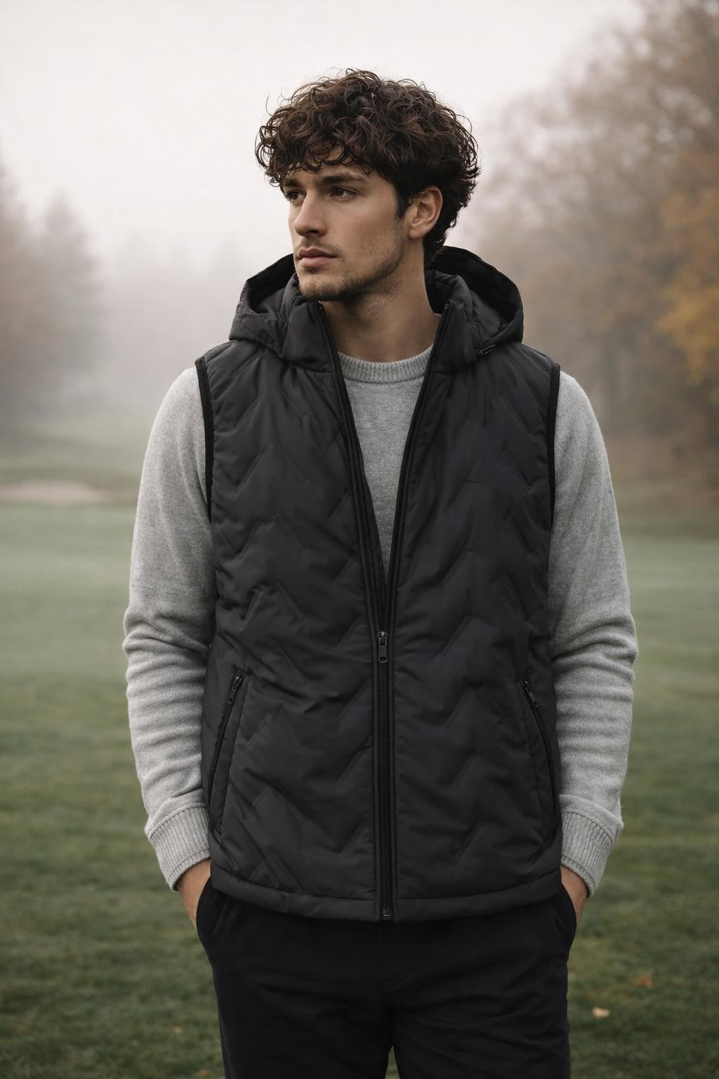 Men's Fleece-Lined Sleeveless Vest - lifestyle 1