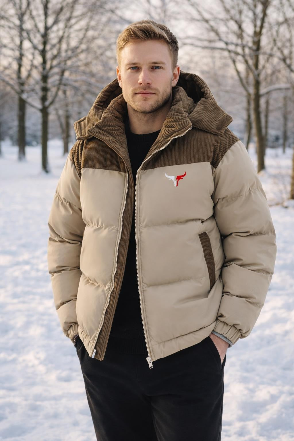 Men's Thick Winter Jacket Classic Style - lifestyle 1