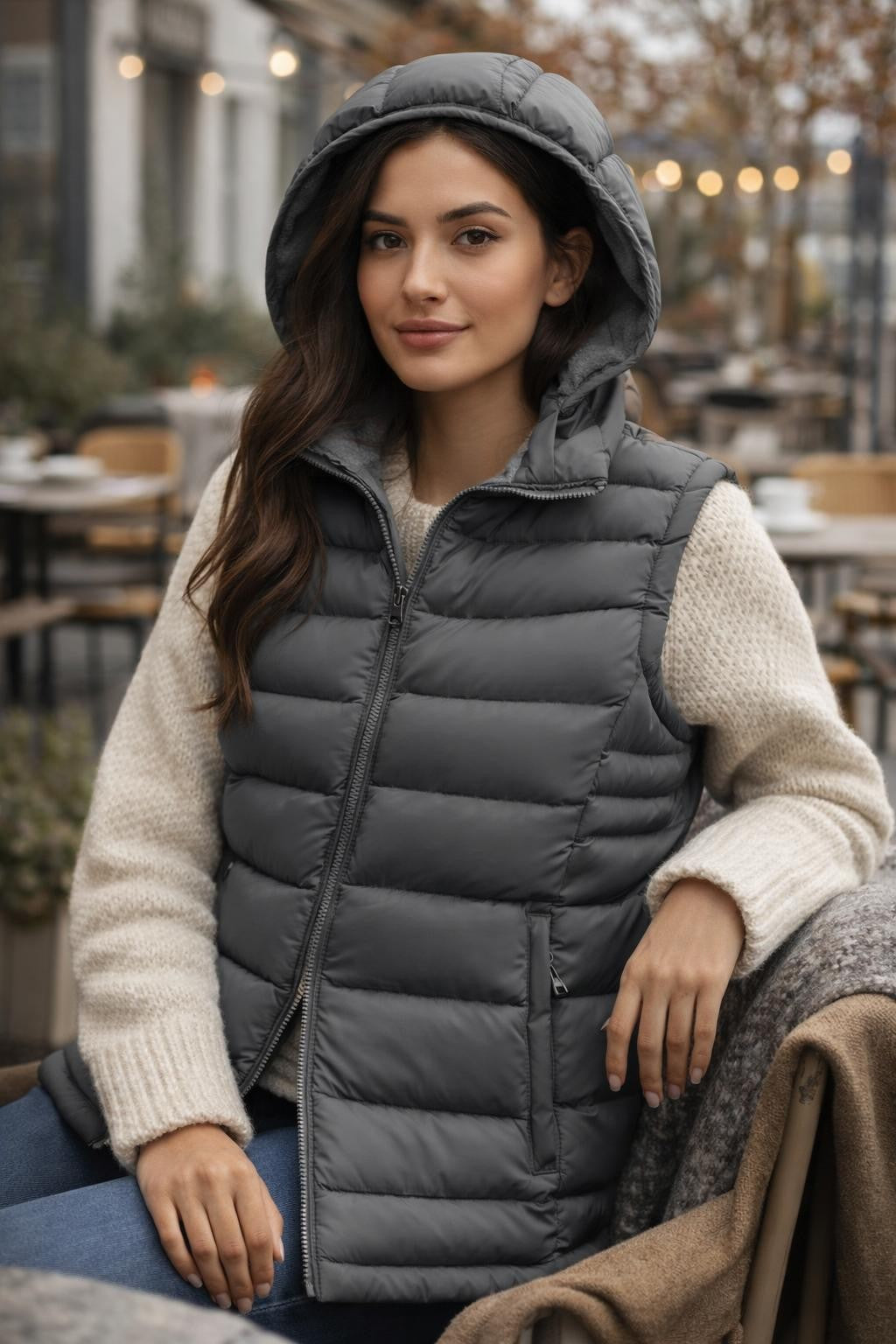 Insulated Outdoor Vest with Pockets - lifestyle 1
