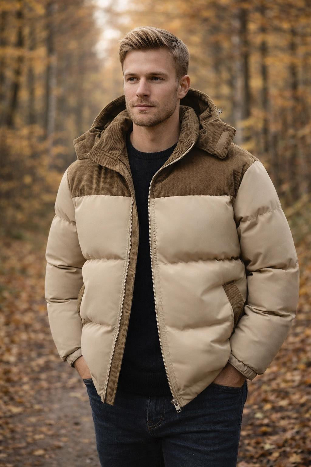 Men's Thick Corduroy Windproof Jacket - lifestyle 1