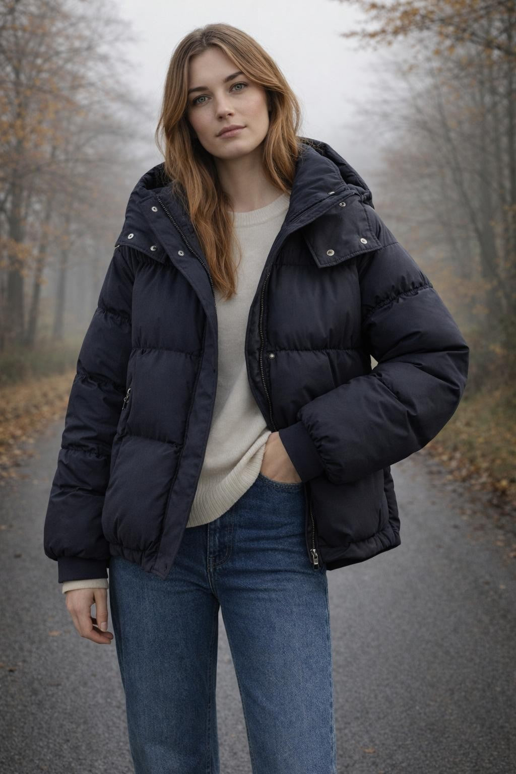 Relaxed Fit Black Casual Jacket - lifestyle 1