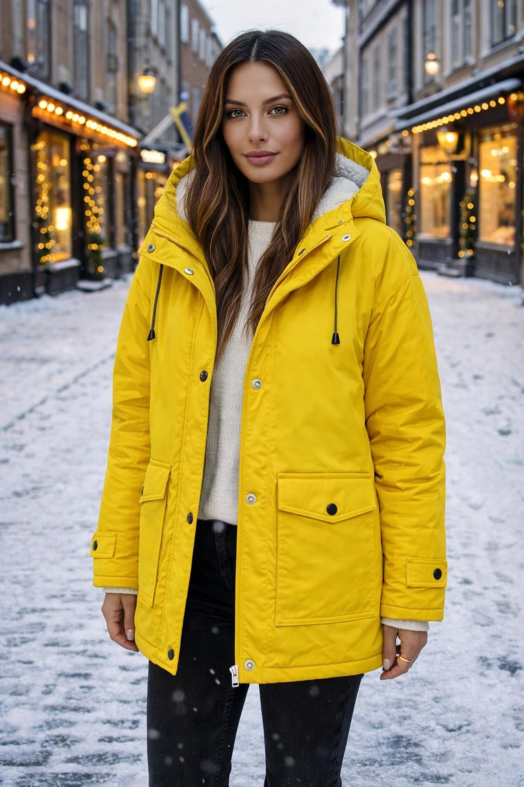 Fleece-Lined Casual Winter Jacket - lifestyle 1
