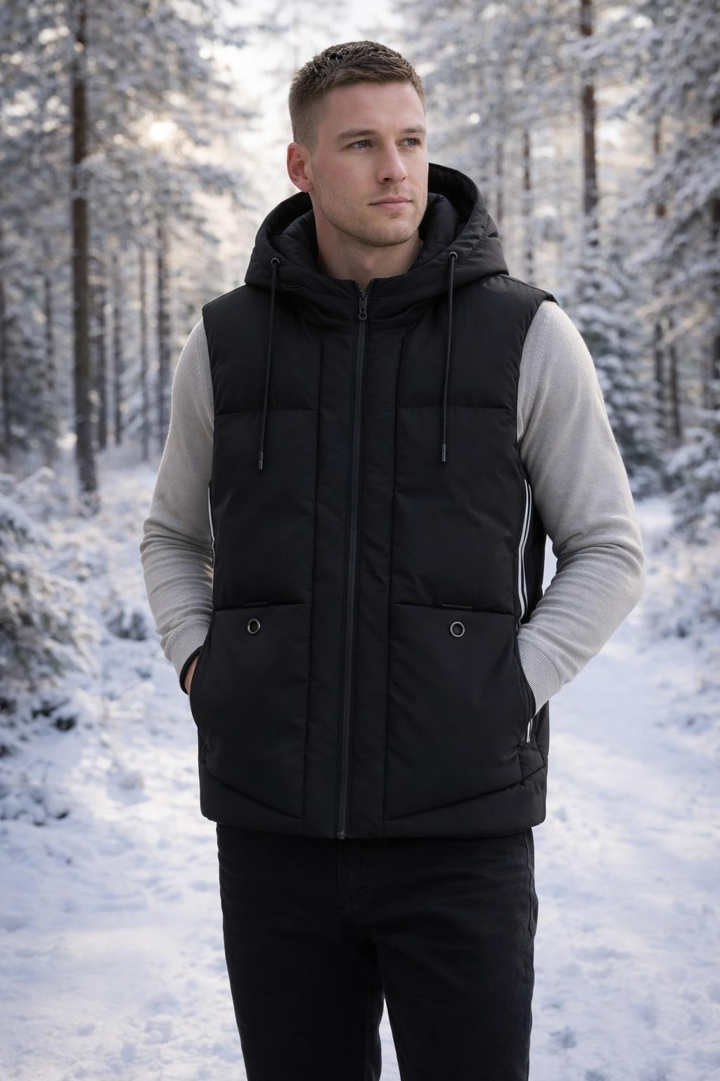 Men's Insulated Zip-Up Vest - lifestyle 1