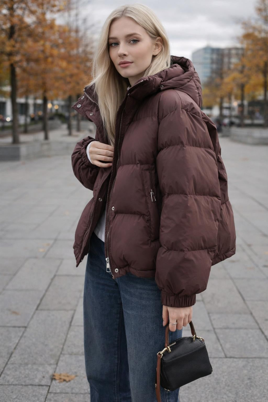 Casual Hooded Loose-Fit Jacket - lifestyle 1