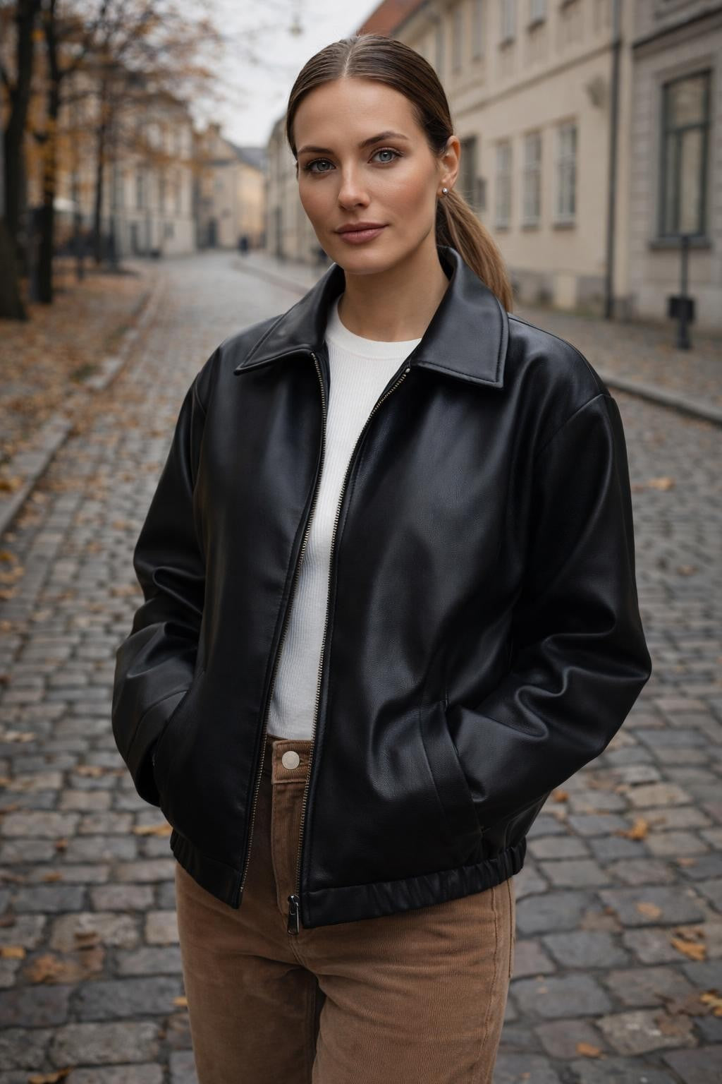 Women's Sleek PU Jacket for Versatile Wear - lifestyle 2