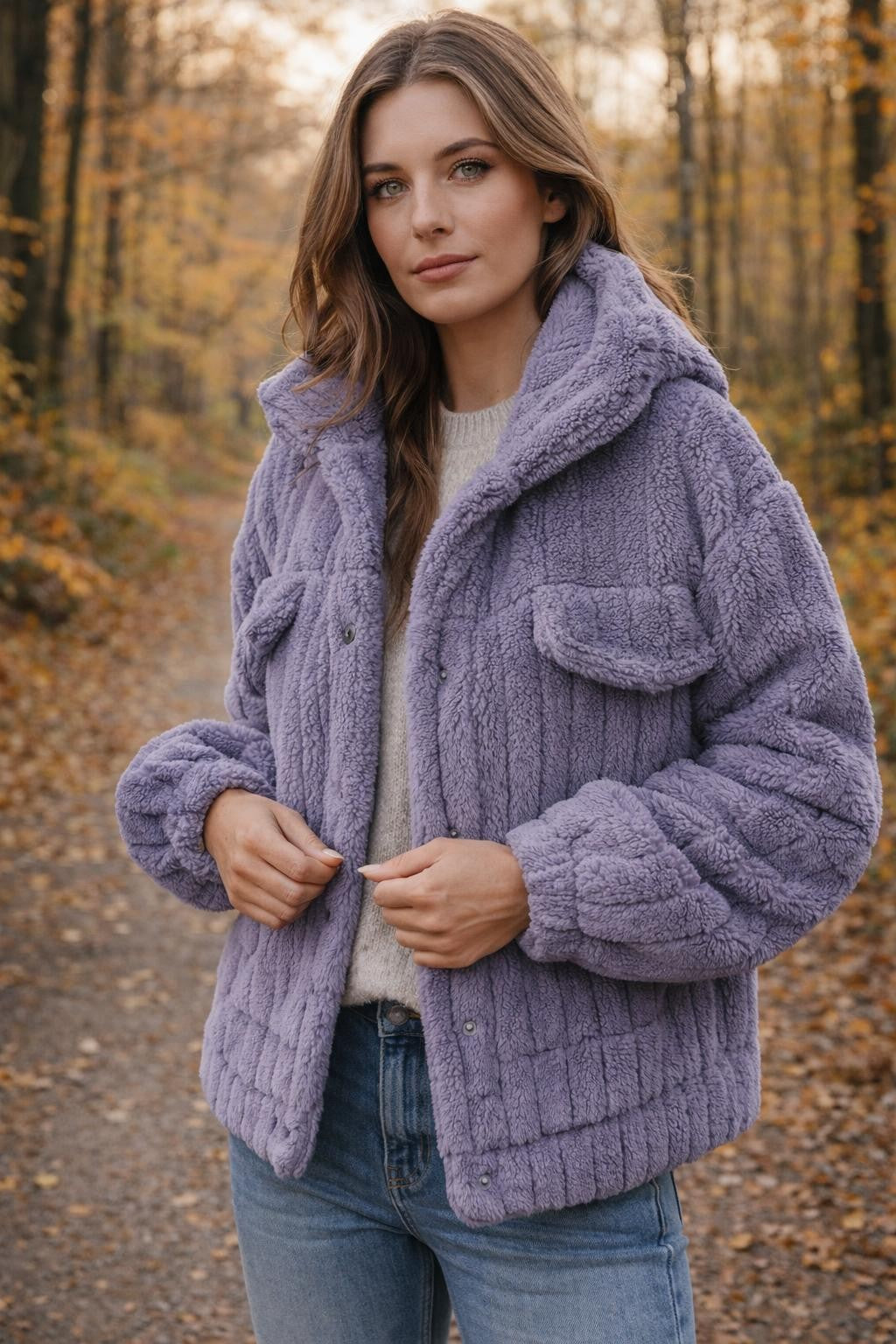 Reversible Teddy Fleece Casual Jacket - lifestyle 2