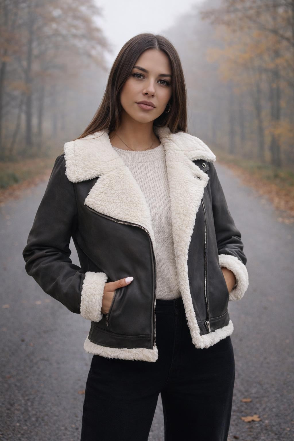 Casual Long-Sleeve Fleece-Lined Jacket - lifestyle 2