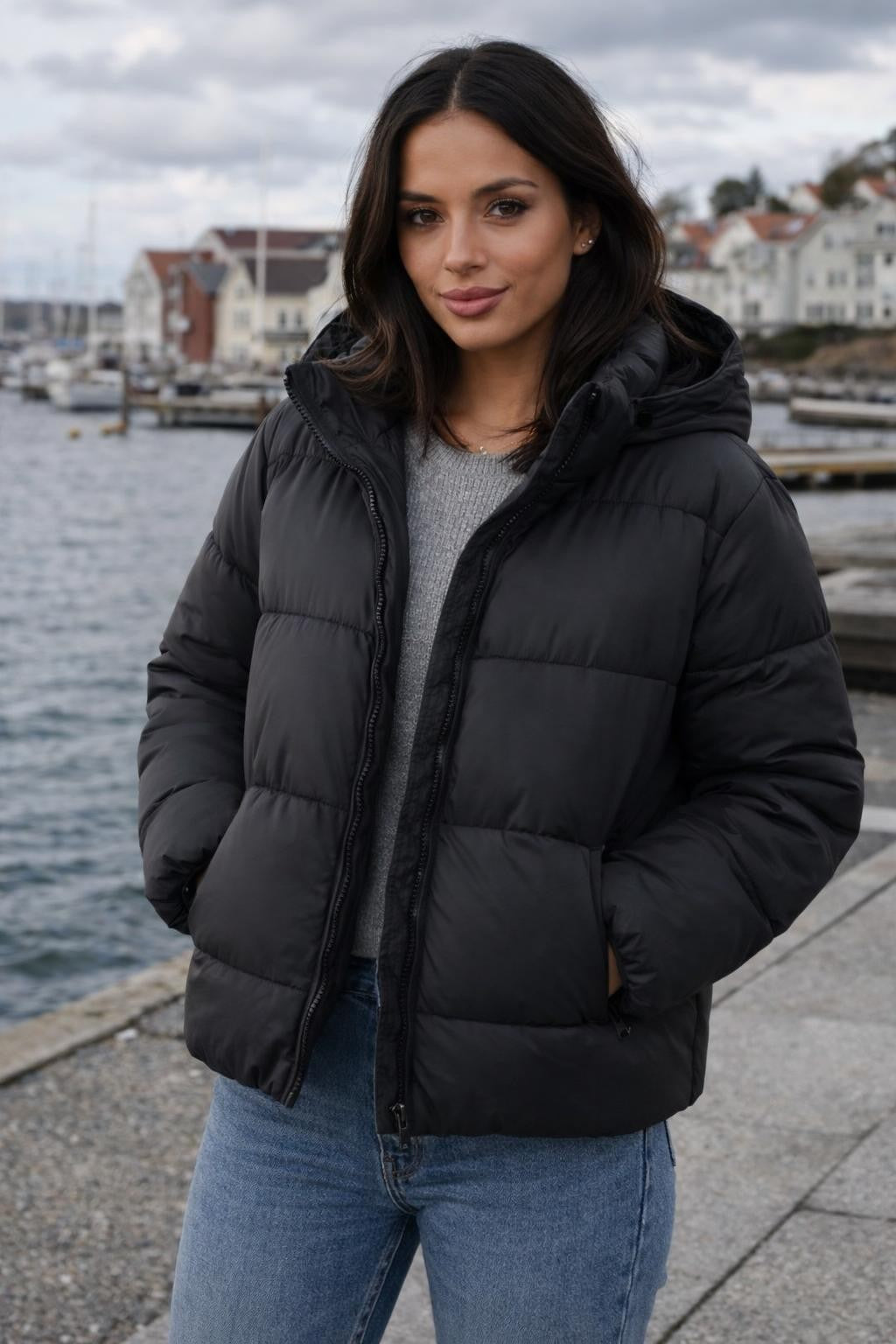 Casual Zip-Up Jacket with Pockets - lifestyle 2