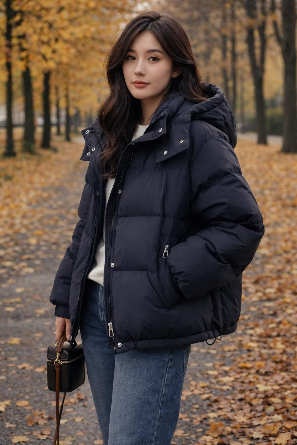 Casual Black Hooded Jacket - lifestyle 2