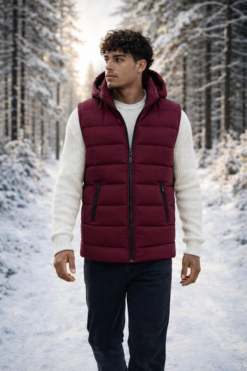 Men's Sleeveless Stand Collar Vest - lifestyle 2