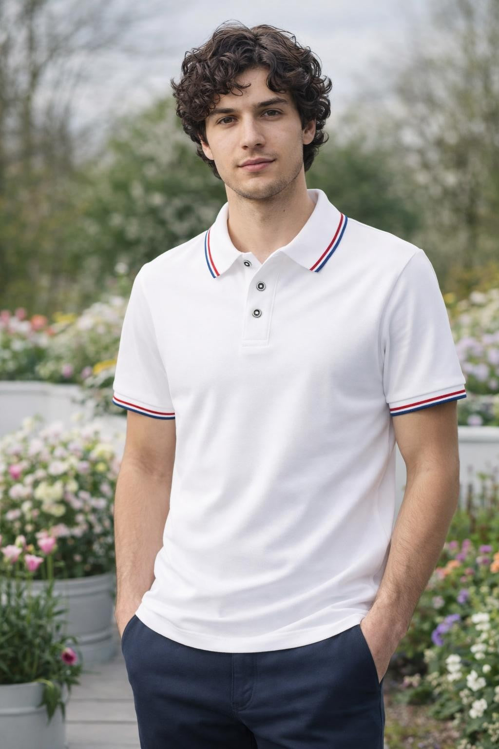Men's Breathable Colorblock Polo Shirt - lifestyle 2