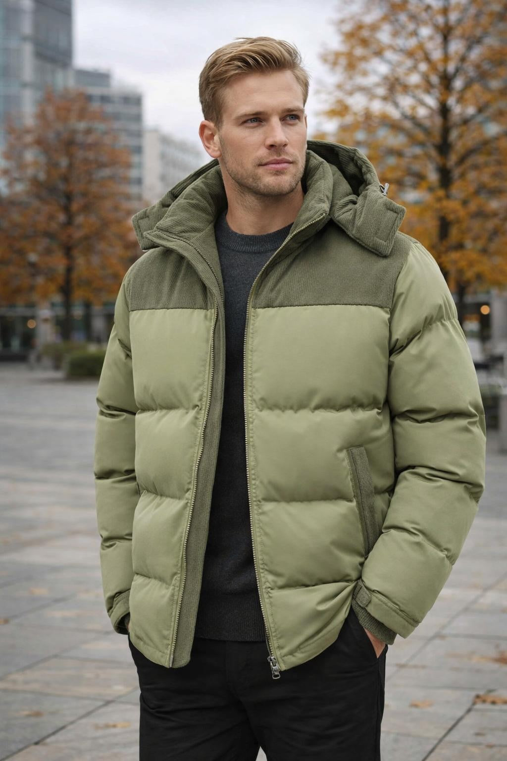 Men's Thick Corduroy Windproof Jacket - lifestyle 2
